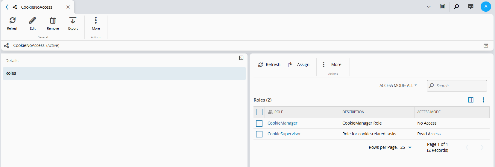 Data Group roles