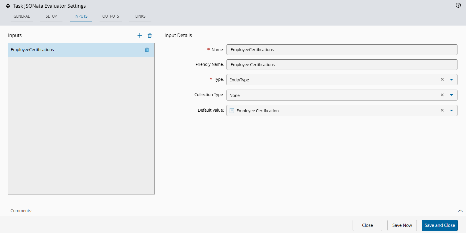 JSONata Evaluator Task Input