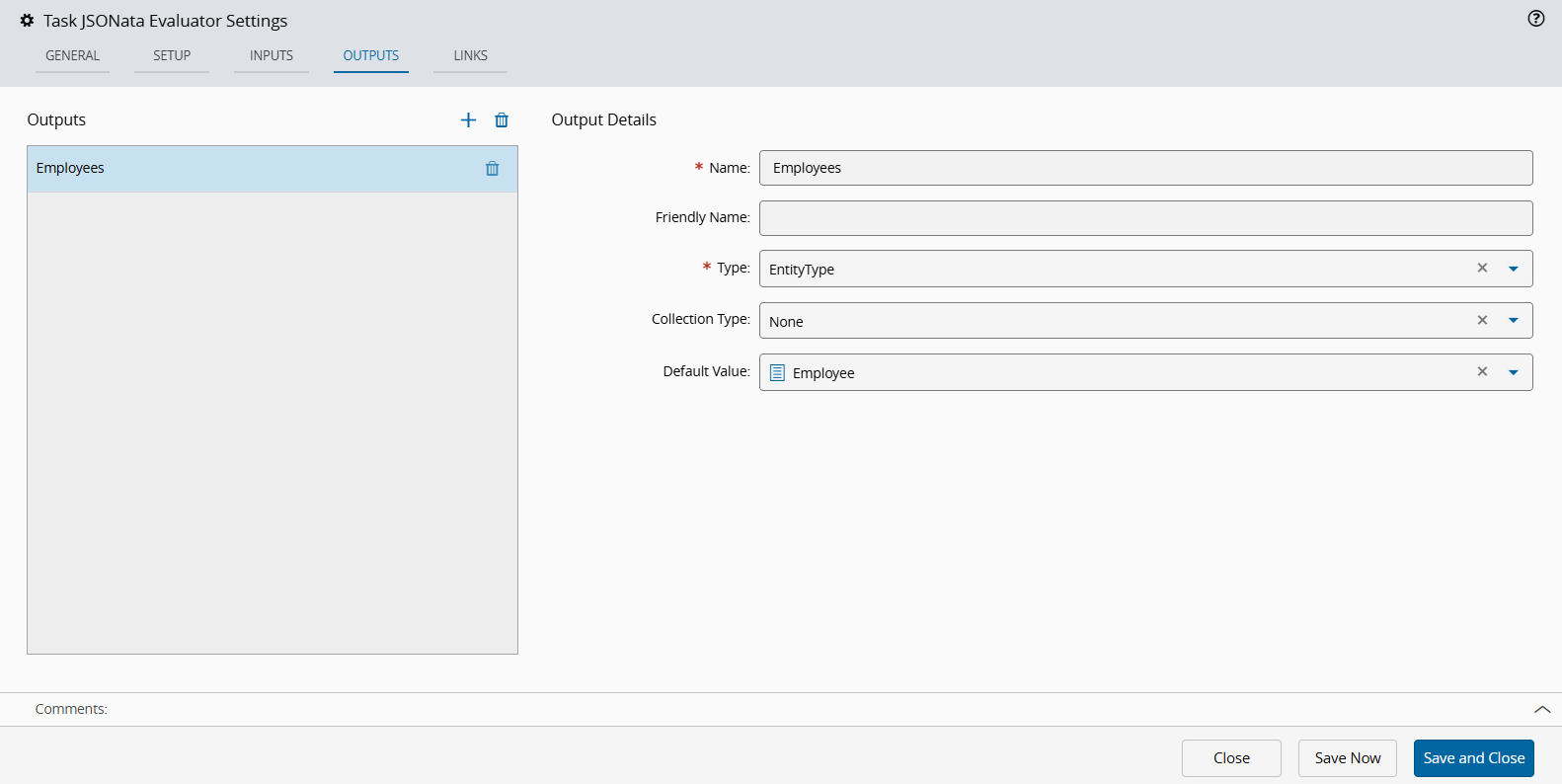 JSONata Evaluator Task Output