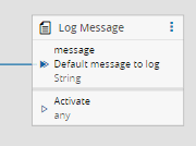 Screenshot showing a log message.