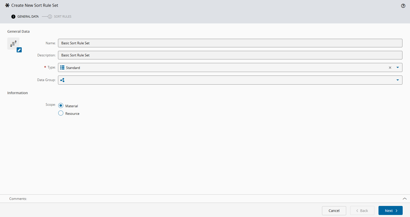 create_sort_rule_set_step_one