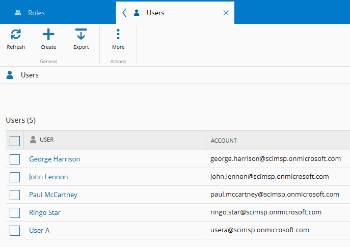 MES Users page showing provisioned users from Microsoft Entra ID.