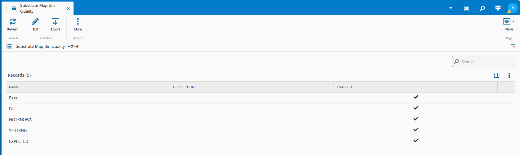 Substrate Map Quality Type