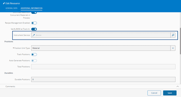 Required Instrument service property