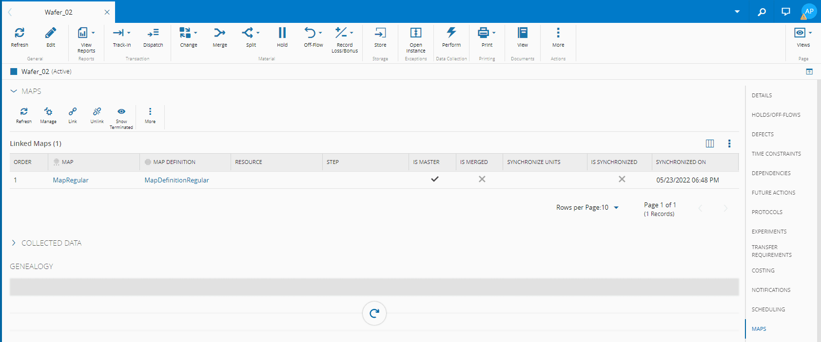 Material Link to Map