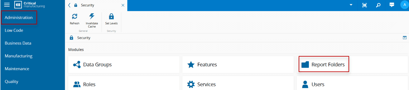 Report Folders access