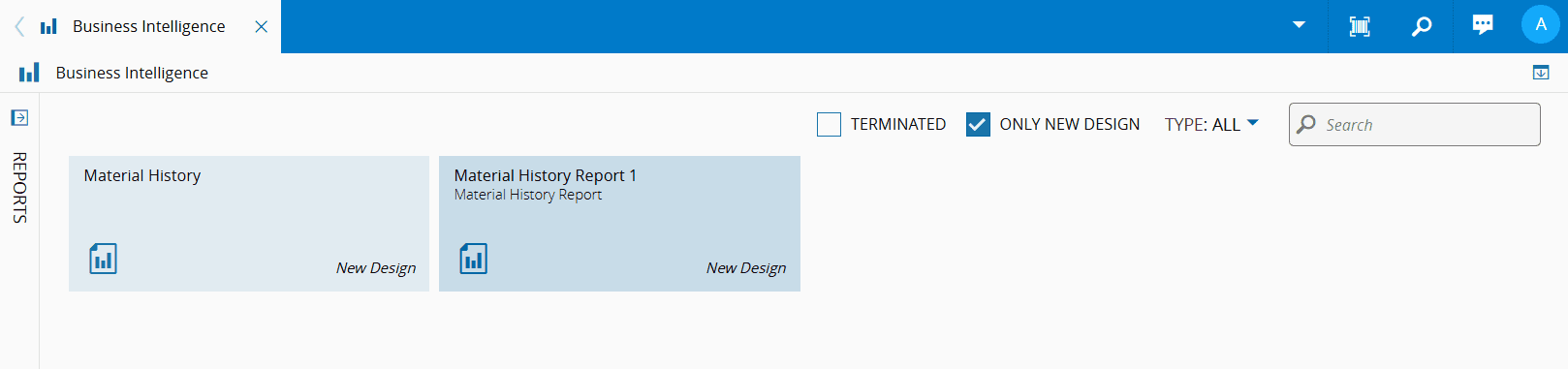Material History New Design Filter