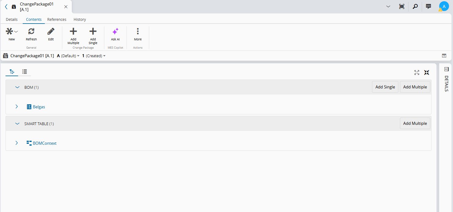 Screenshot showing the tree view mode on the Contents tab.
