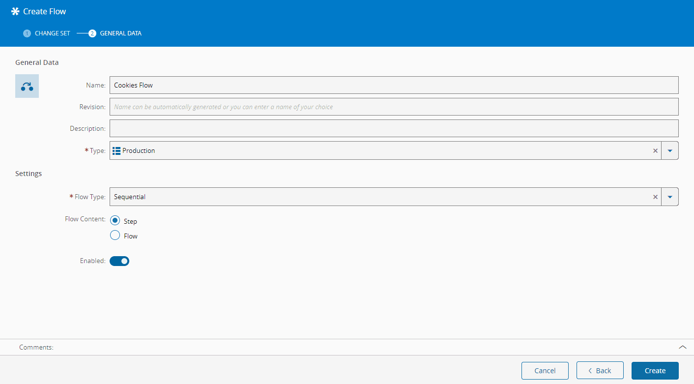 Screenshot showing a blank data entry form with fields for general information.